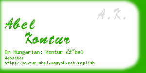 abel kontur business card
